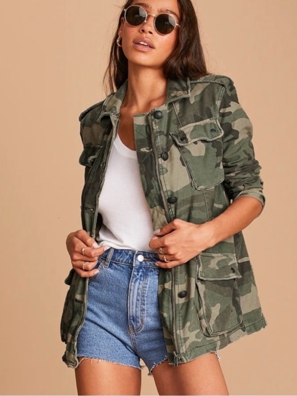 Free People Not Your Brother’s Camo Surplus Jacket